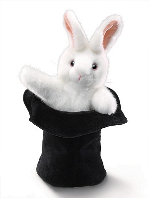 Rabbit in Hat Puppet