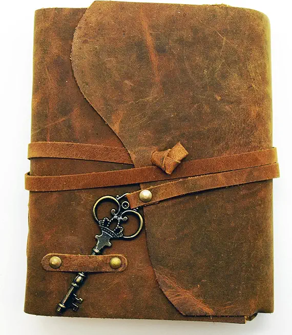 Soft Leather Journal with Key Closure