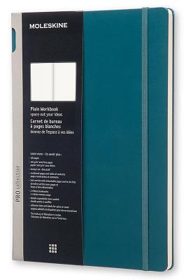 Moleskine Pro Collection Workbook, A4, Plain, Tide Green, Hard Cover (12 X 8.5)