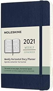 Moleskine 2021 Weekly Horizontal Planner, 12m, Pocket, Sapphire Blue, Soft Cover (3.5 X 5.5)