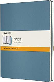 Moleskine Cahier Journal, Extra Large, Ruled, Brisk Blue (7.5 X 9.75)