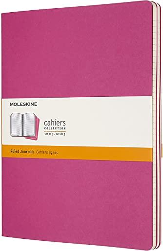 Moleskine Cahier Journal, Extra Large, Ruled, Kinetic Pink (7.5 X 9.75)