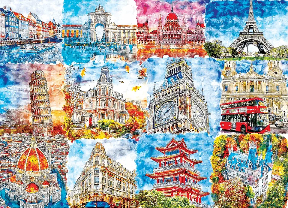 Brain Tree - Colorful Wonders 500 Piece Puzzles for Adults: With Droplet Technology for Anti Glare & Soft Touch