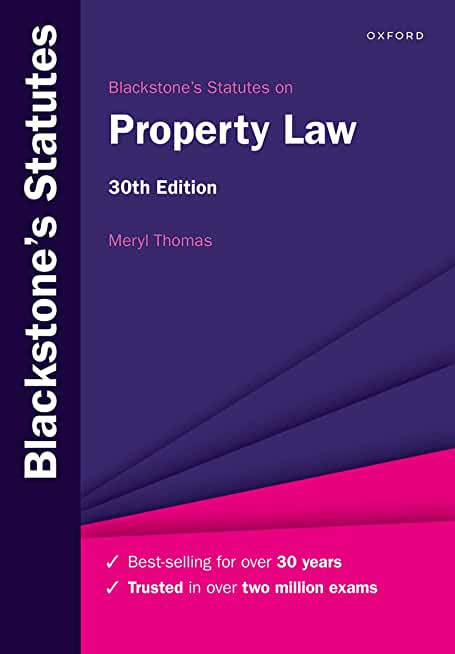 Blackstone's Statutes on Property Law 2021-2022