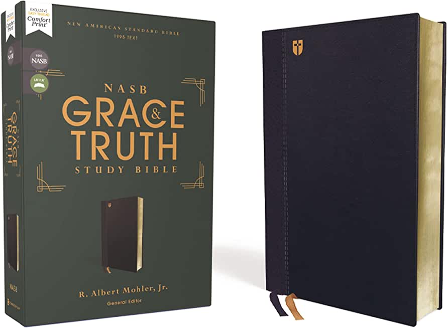 Nasb, the Grace and Truth Study Bible, Leathersoft, Navy, Red Letter, 1995 Text, Comfort Print