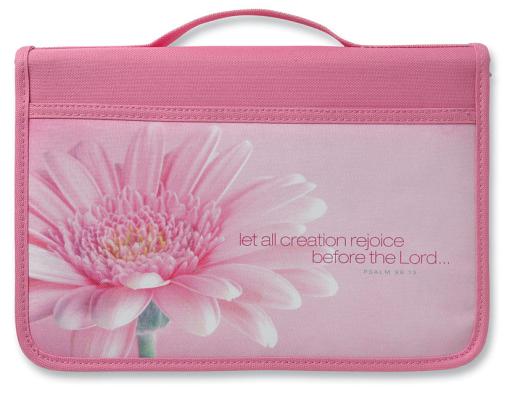 Inspiration Rejoice Canvas Pink Large Value Book and Bible Cover