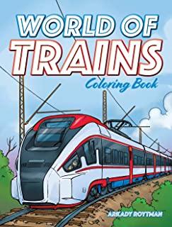 World of Trains Coloring Book