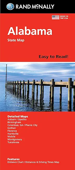 Rand McNally Easy to Read Folded Map: Alabama State Map