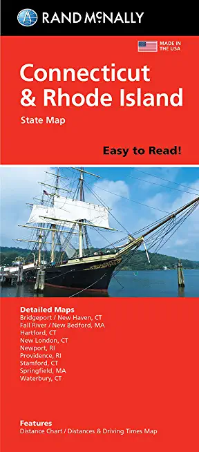 Rand McNally Easy to Read: Connecticut, Rhode Island State Map