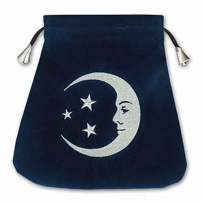 Smiling Moon Embroidered Tarot Bag