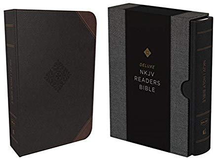 NKJV, Deluxe Reader's Bible, Imitation Leather, Black