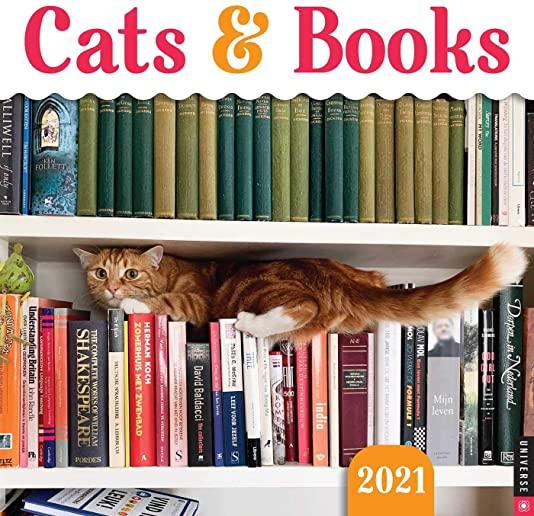 Cats & Books 2021 Wall Calendar