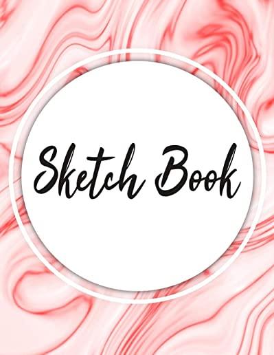 Sketch Book: Awesome Large Sketchbook For Sketching, Drawing And Creative Doodling (Beautiful Red Marble Cover)