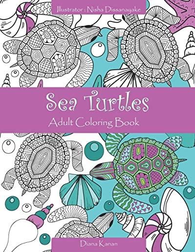 Sea Turtles: Adult Coloring Book