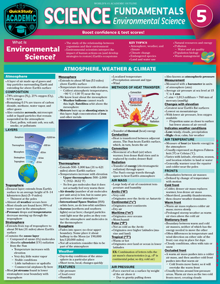 Science Fundamentals 5 - Environmental Science: Quickstudy Laminated Reference & Study Guide