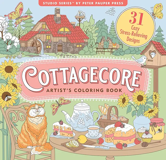 Cottagecore Adult Coloring Book