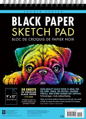 Studio Series Black Paper Sketch Pad 9 X 12 Inches (50 Sheets)