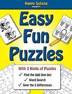 Easy, Fun Puzzles: Word Search, Find the Odd One Out and Spot the Differences