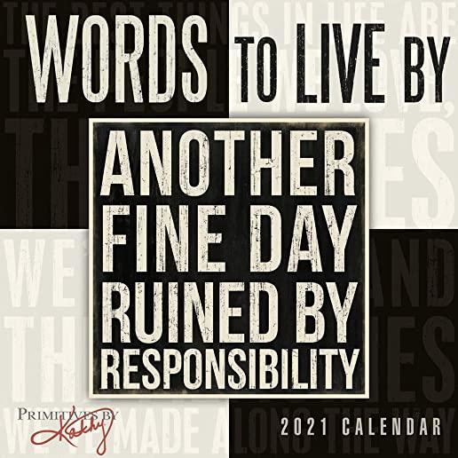 2021 Words to Live by Mini Calendar