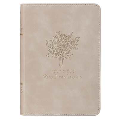 KJV Bible Compact Faux Leather Taupe