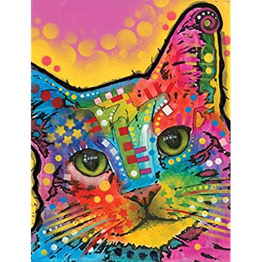 Dean Russo Tilted Head Cat Journal: Lined Journal