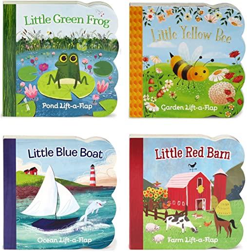 Blue Boat, Green Frog, Red Barn, Yellow Bee 4 Pack