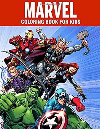 MARVEL coloring book for kids: Super Heroes illustrations for boys and girls (age 3-10) Avangers: Iron Man, Thor, Hulk, Captain America, Black Panthe