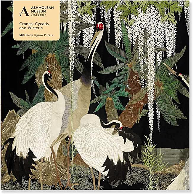 Adult Jigsaw Puzzle Ashmolean: Cranes, Cycads and Wisteria (500 Pieces): 500-Piece Jigsaw Puzzles