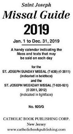 Saint Joseph Missal Guide 2019: Jan. 1 to Dec. 31, 2019