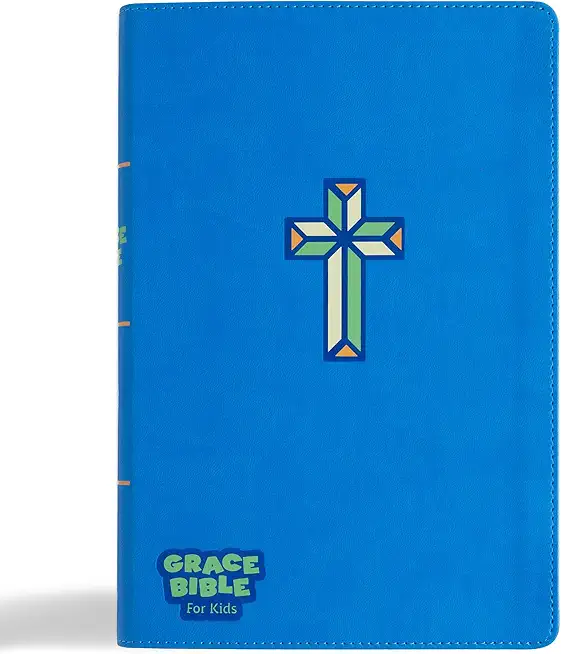 CSB Grace Bible for Kids, Blue Leathertouch (Dyslexia Friendly)