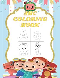 ABC Coloring Book: Cocomelon coloring book For kids ages 2-6.